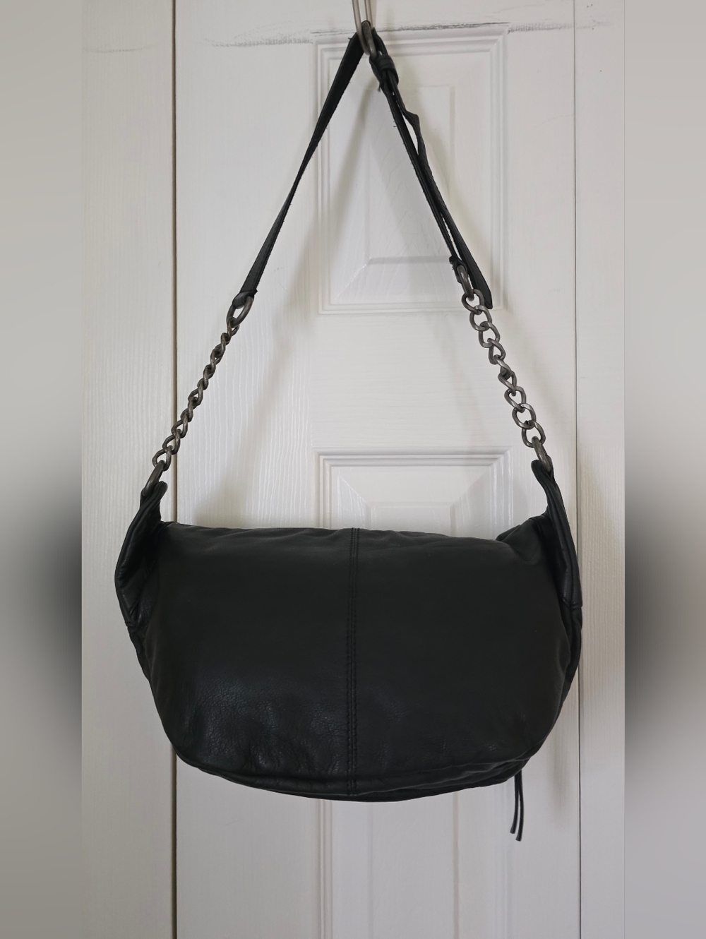 Free People Black Leather Crossbody Fanny Pack - Picture 6 of 12